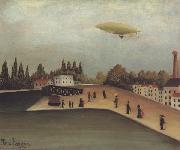 Henri Rousseau Landscape with a Dirigible painting